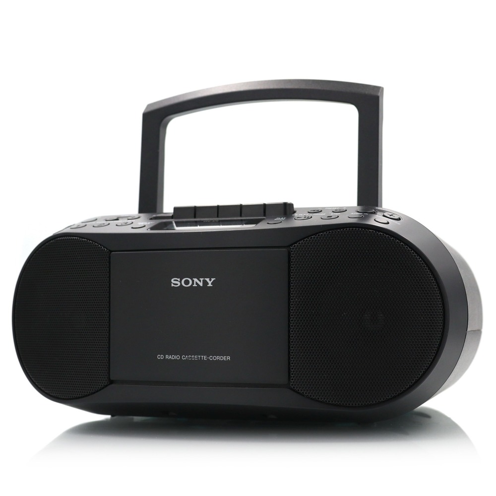 Sony CD Radio Cassette-Corder Black CFD-S70 Mega Bass Portable Home
